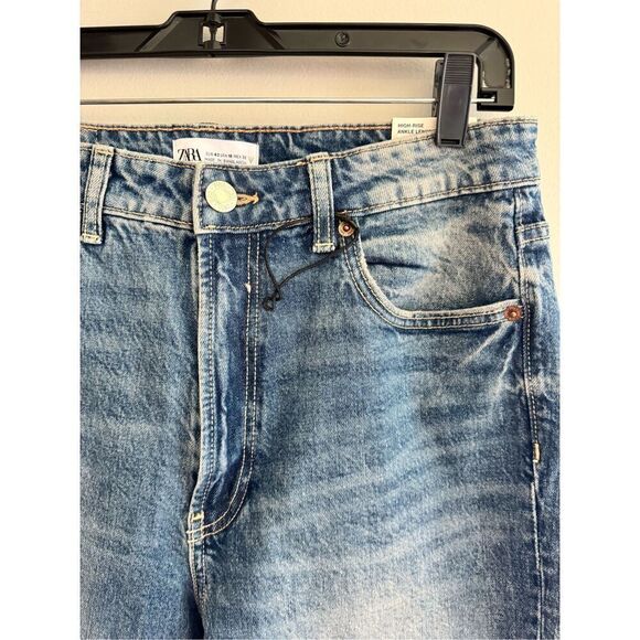 Zara Comfort Mom Fit High-Rise Ankle Length Denim Jeans Women’s 10 - Picture 6 of 12